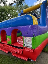 IMG 4765 1722117860 30' Retro Rainbow Inflatable Rock Climb Slide