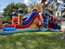 Mega Pirate Ship Bounce House W/ Slide