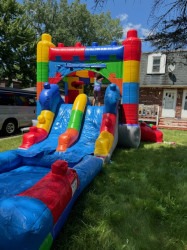 Water Slide Bounce House Combo with Splash Pool