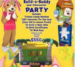 Build A Bear + Costume Character + Bounce House