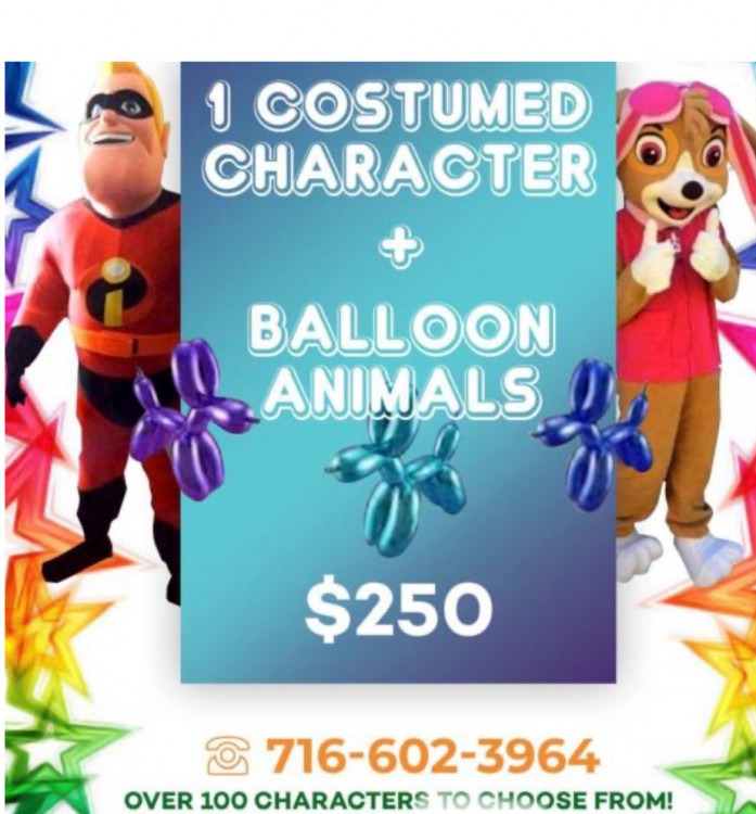 Costume Character + Balloon Animals Package