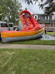 IMG 5626 1724188332 mega 17' Fire Marble Curved Inflatable Water Slide with Blow