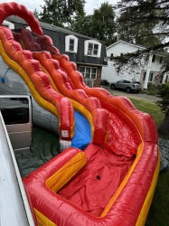 IMG 5631 1724188333 mega 17' Fire Marble Curved Inflatable Water Slide with Blow