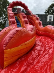 IMG 5640 1724188336 mega 17' Fire Marble Curved Inflatable Water Slide with Blow