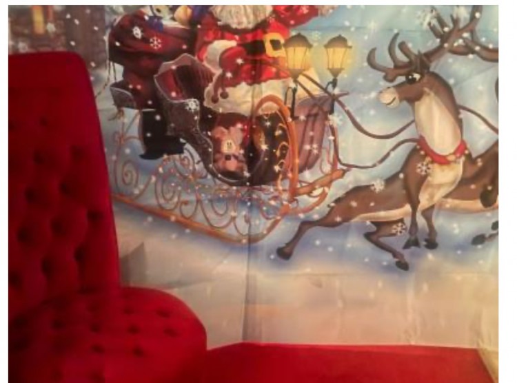 santa chair backdrop