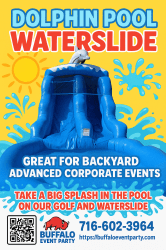 16 ft Dolphin Water Slide W/ Pool