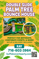 621D1D67 DE50 4713 B7CA 58039F82FD57 1749942606 Palm Tree Bounce House W/ Slide