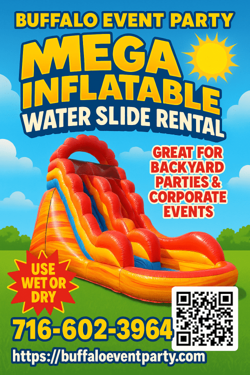 mega 17' Fire Marble Curved Inflatable Water Slide with Blow