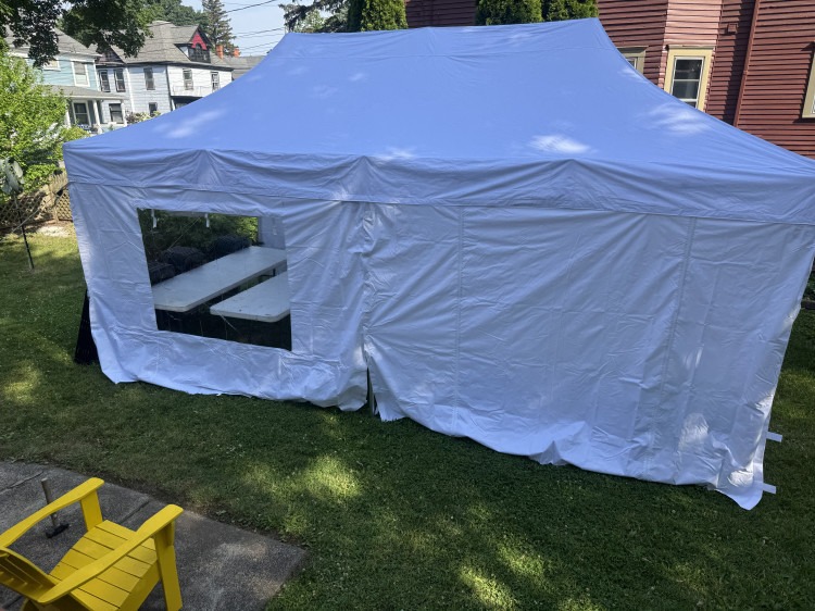 10x20 tent with side wall