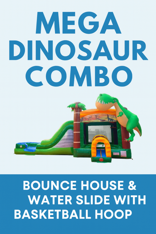 Mega Dinosaur Inflatable Water Slide Bounce House Combo