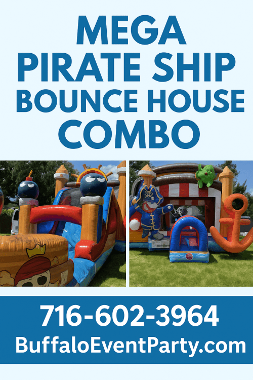 Mega Pirate Ship Bounce House W/ Slide