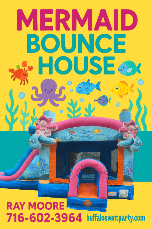 Mega Mermaid Wave Water Slide Bounce House Combo