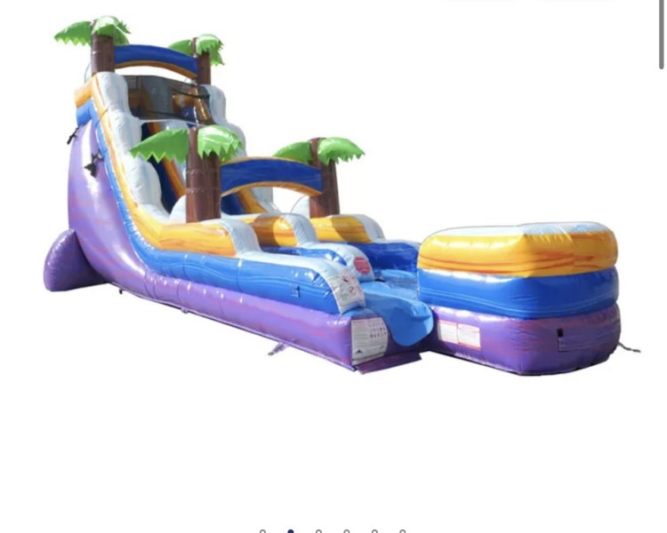 18ft   tropical purple water slide