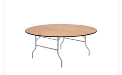 60 round wood folding  tables