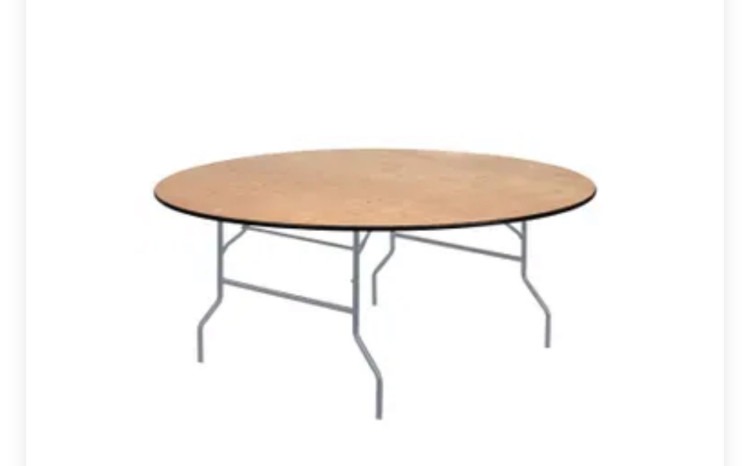 60 round wood folding  tables