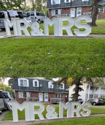 Giant Wooden MR & MRS