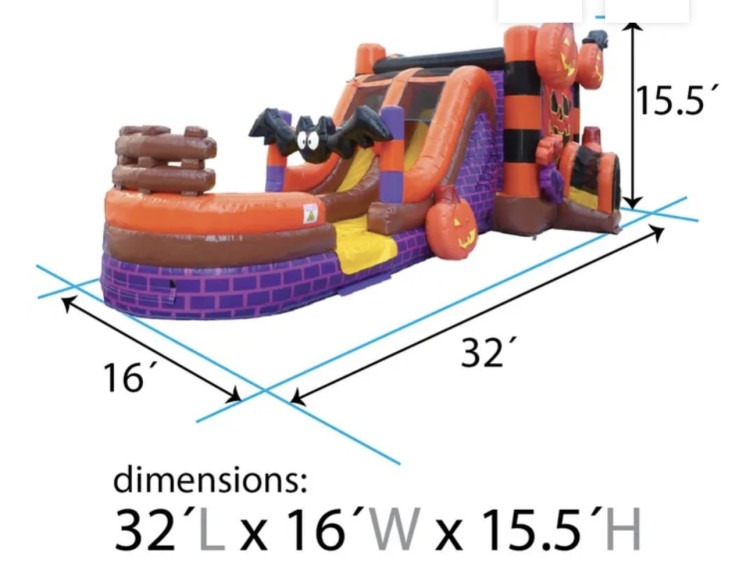 mega Pumpkin, Double Water Slide Bounce