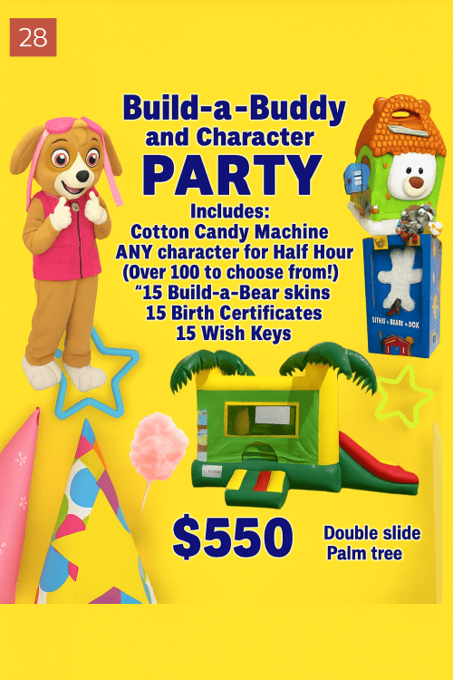 Build A Bear + Costume Character + Bounce House