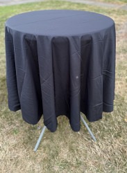 Tablecloth for cocktail table -Black 90 inches