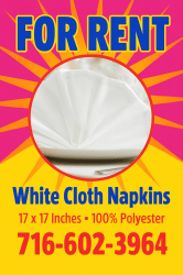 WHITE CLTH NAPKINS