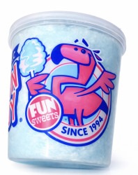 🍭 Fluffy Blue Cotton Candy – Fun Sweets Tub