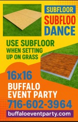 dance floor setup on grass