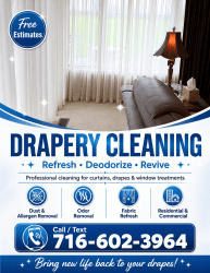 professional drapery cleaning service.