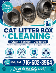 MONTHLY CAT LITTER BOX CLEANING