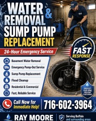 WATER REMOVAL SUMP PUMP  REPLACEMENT