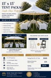 15X15 tent pole