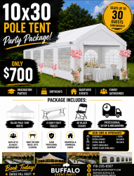 10X30 TENT TABLES CHAIRS