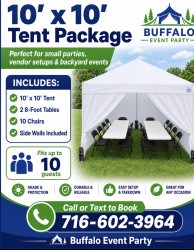 10X10 TENT TABLES CHAIRS