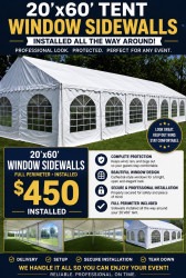 20X60 TENT WINDOW SIDWEWALLS