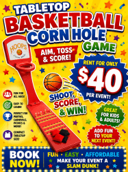 Tabletop Basketball Cornhole Game Rental
