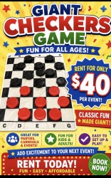 Giant Checkers Game Rental
