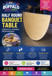 Half Round Banquet Table Rental