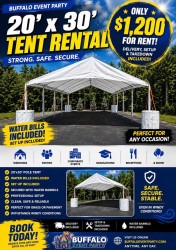 20’ x 30’ Pole Tent Rental