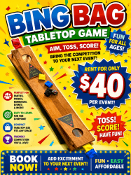 Tabletop Bean Bag Toss Game Rental