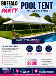20’ x 40’ Pool Tent Rental – $800