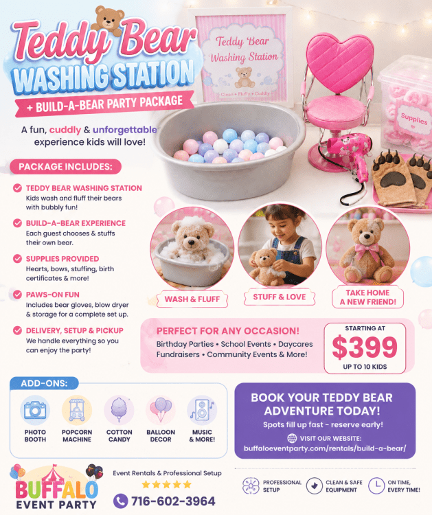 🧸✨ NEW Teddy Bear Washing Station + Stuff-A-Bear Party Experience! ✨🫧