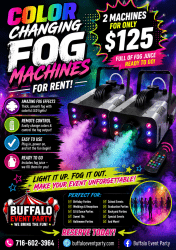Color-Changing Fog Machines for Rent – 2 for $125! 💨