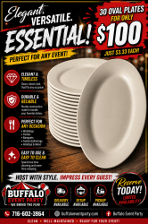 hite Oval Serving Plates for Rent – 30 Plate