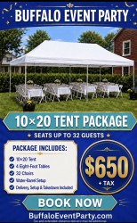 🎉 Make your next outdoor celebration easy with our complete 10×20 Tent Package!