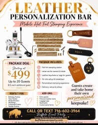 ✨ NEW — LEATHER PERSONALIZATION BAR! ✨