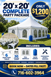 20′ × 20′ Complete Tent Package