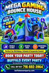 Mega Gaming Bounce House with Double Slides